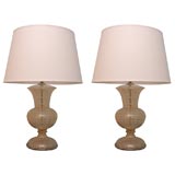 Exceptional Pair Table Lamps by Barovier