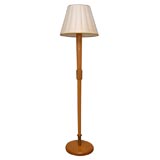 Floor Lamp in Birch and Brass