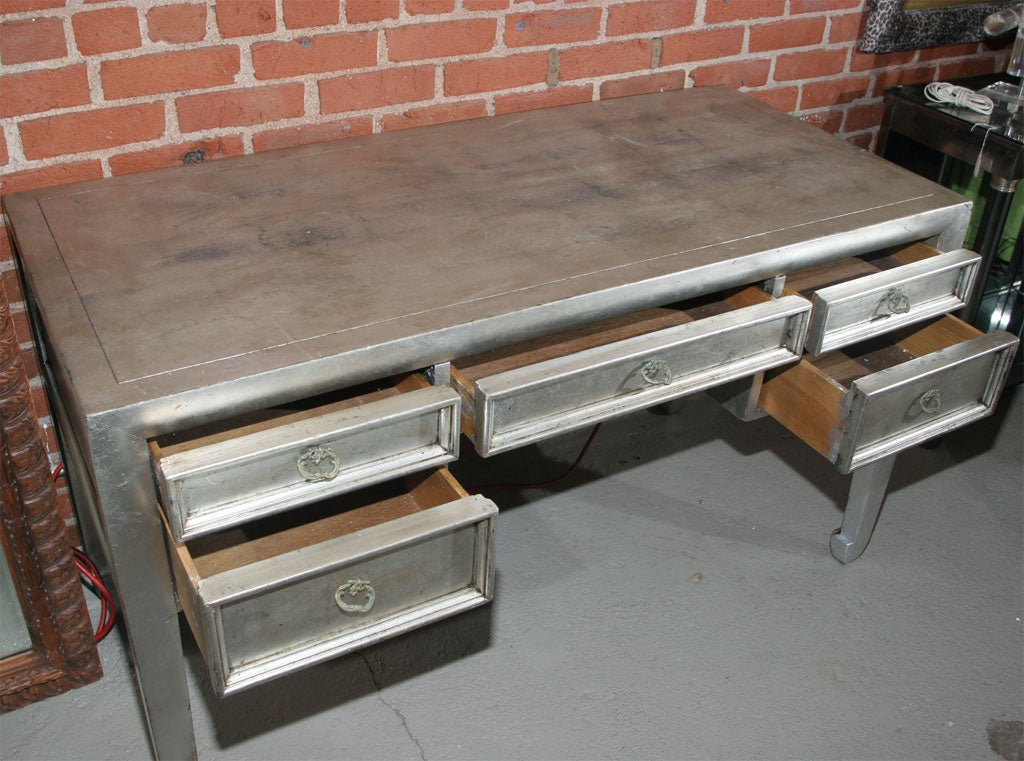 Silver Leaf Asian Style Desk