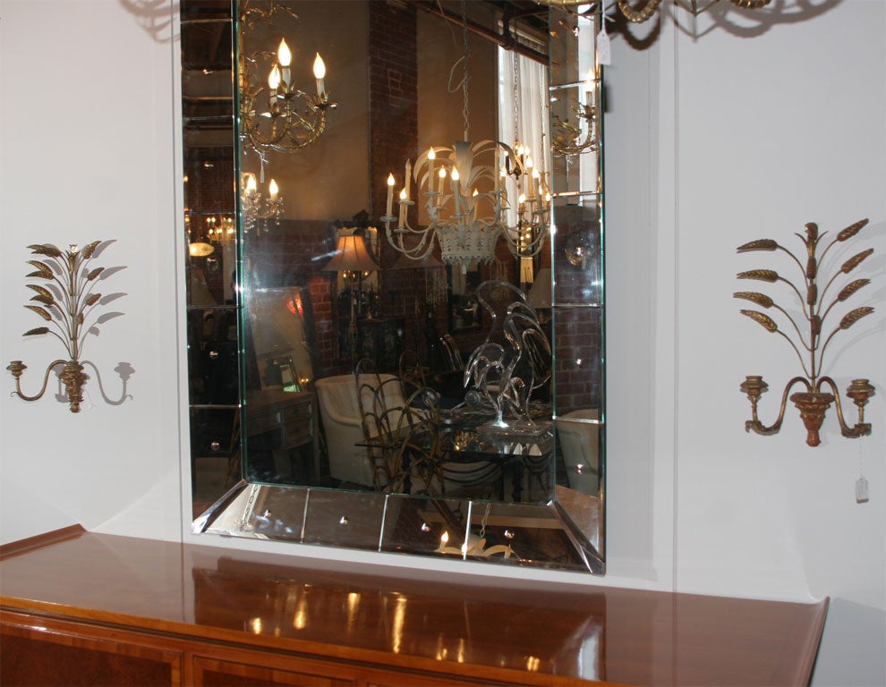 Pair Iron & Wood Wheat Sconces