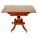 Antique Drop Leaf Mahogany Pedestal Table