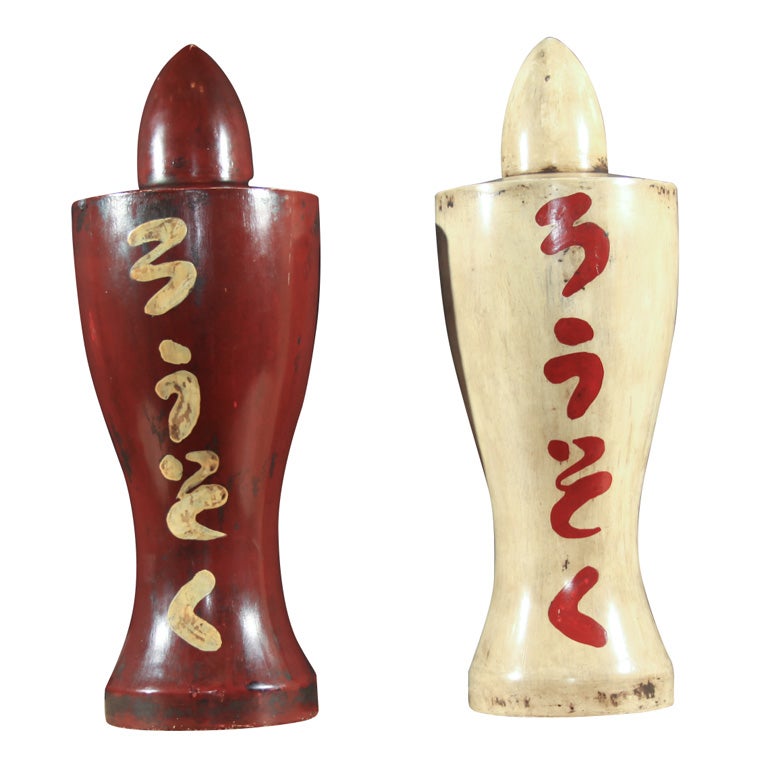 Japanese Lacquered Wood Candle Store Kanban (Shop Signs) For Sale