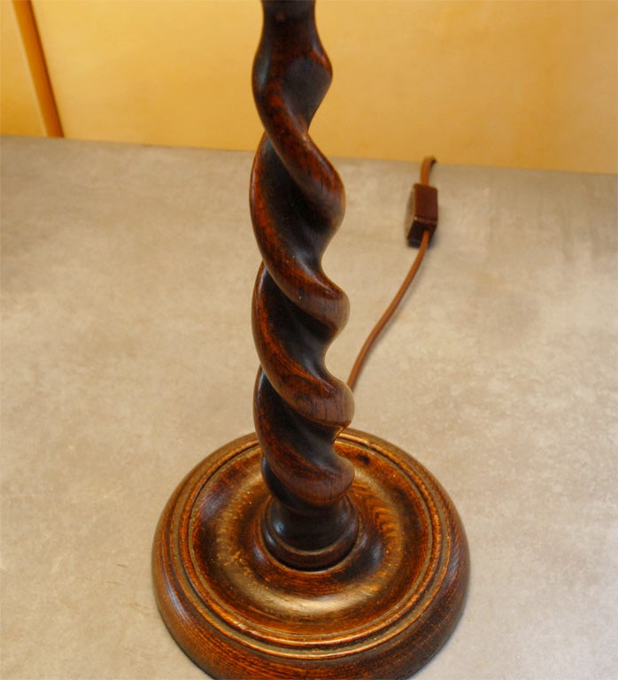 Pair of English Wooden Candlestick Lamps at 1stDibs wood candlestick