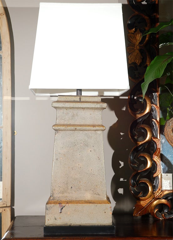 A Pair of French Chimney Pots as Lamps, Circa 1860