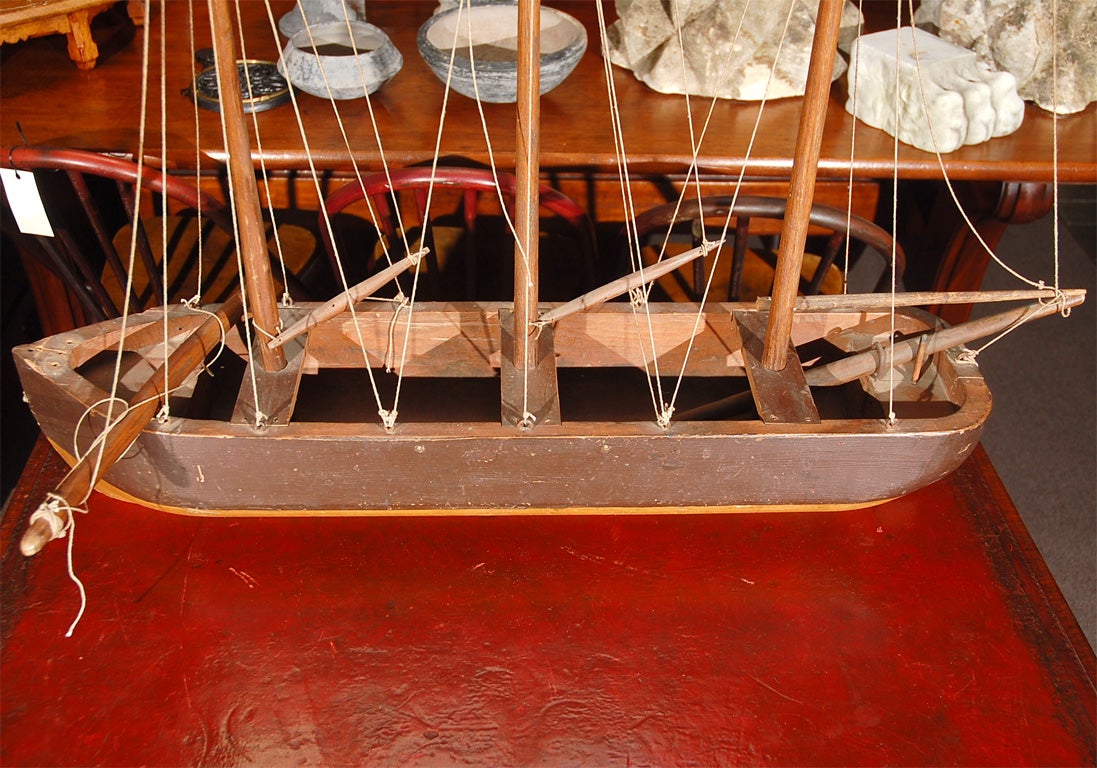 A Wooden Boat, Circa 1840 In Good Condition In Los Angeles, CA