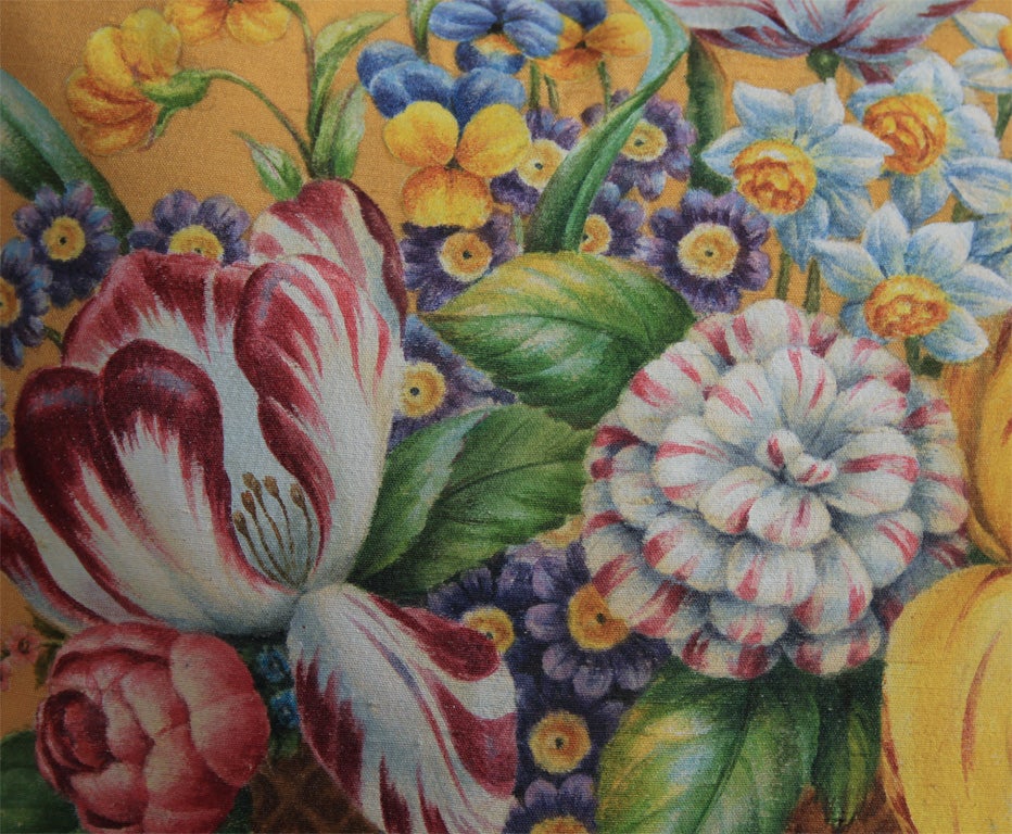 Hand painted English botanical scenes.