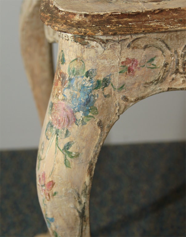 Italian Painted and Distressed Side Table 2