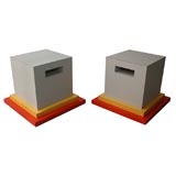Pair of end tables by Ettore Sottsass