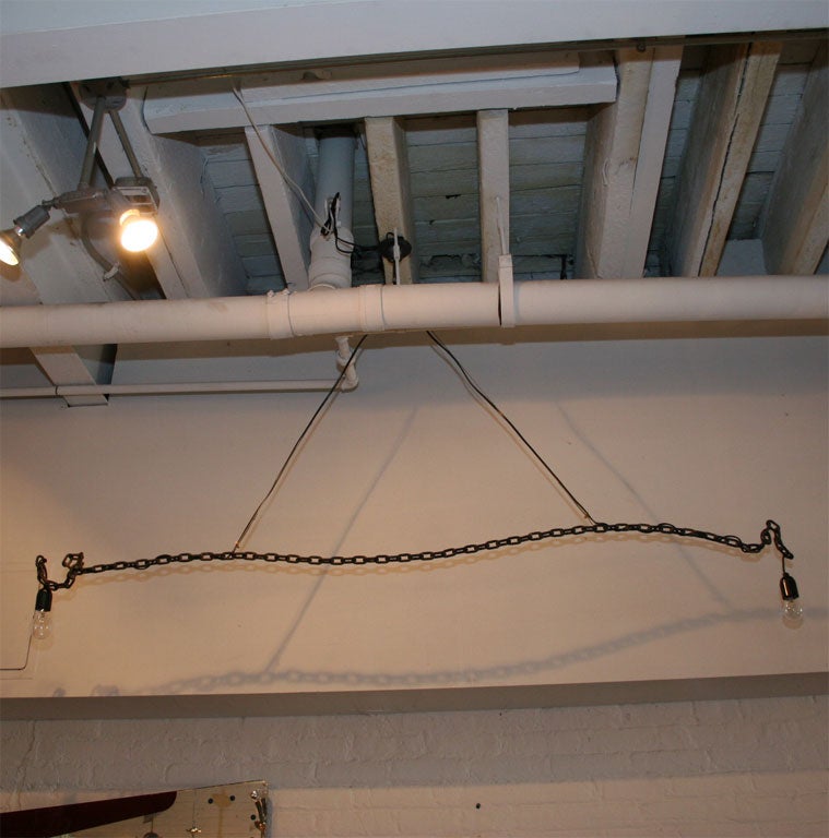 Chain link chandelier 