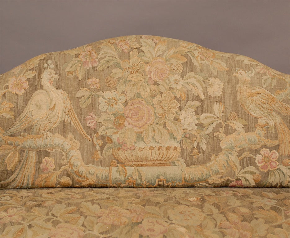 Chippendale Style Mahogany Camelback Sofa ca. 1890 2