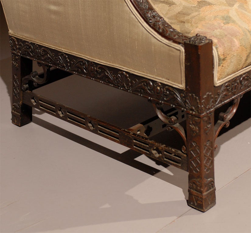 Chippendale Style Mahogany Camelback Sofa ca. 1890 5