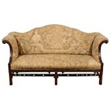 Chippendale Style Mahogany Camelback Sofa ca. 1890