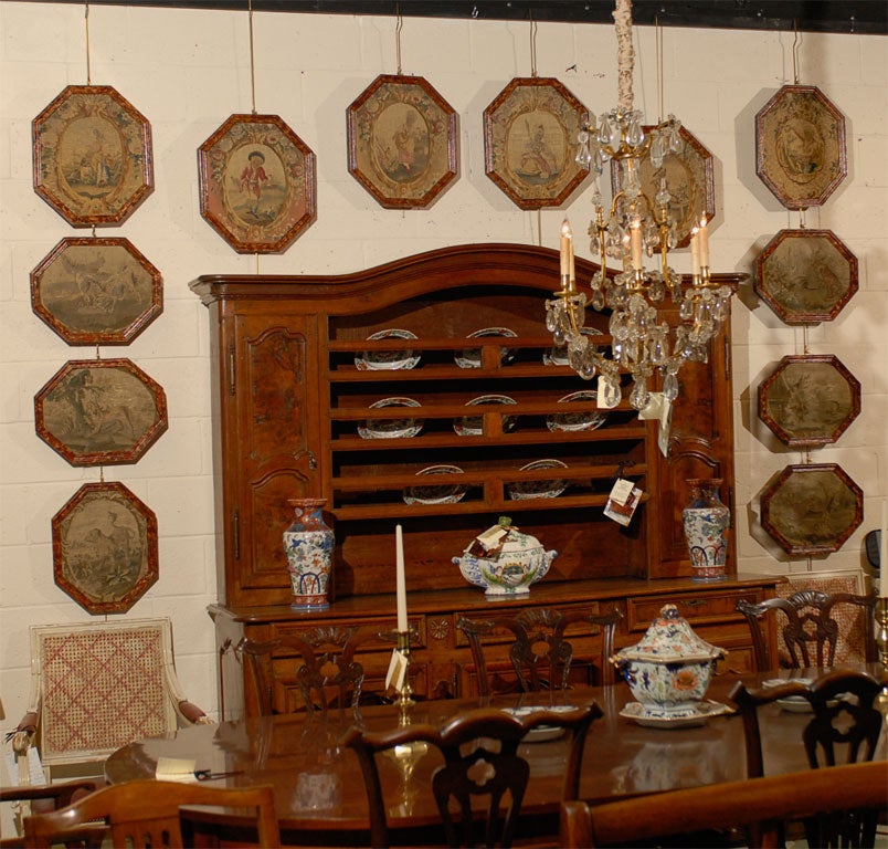 Set of 12 Framed 18th century Continental Tapestry Panels