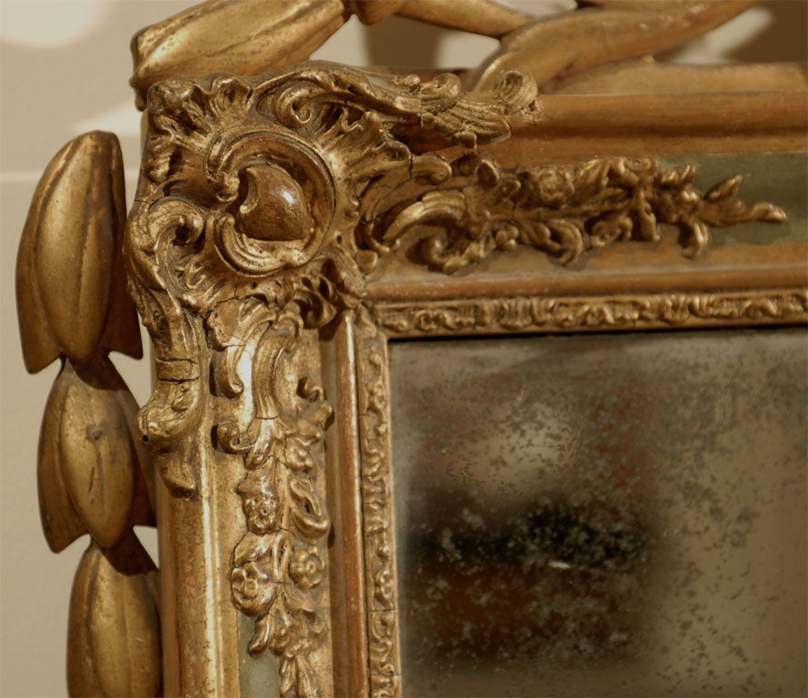 Early 19th Century Restoration Painted and Parcel Gilt Mirror, France ca. 1830 2