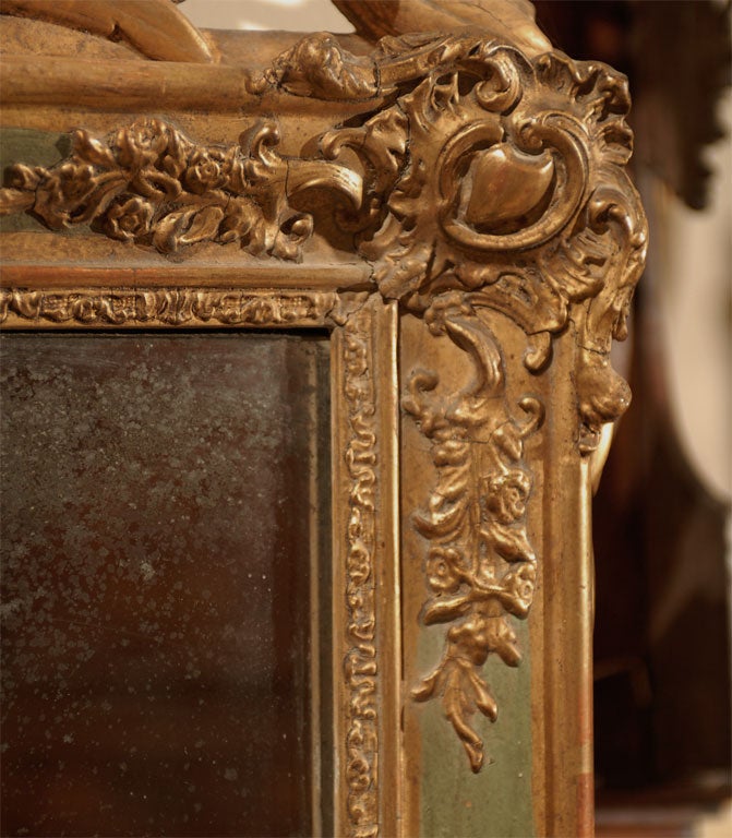 Early 19th Century Restoration Painted and Parcel Gilt Mirror, France ca. 1830 1