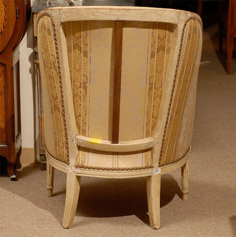 Louis XVI Period Bergere in Painted Finish, France ca. 1790 4