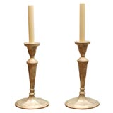 French candlesticks, silverplated