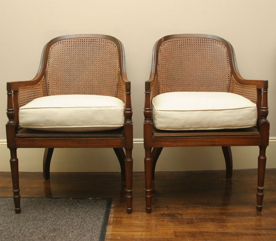 Pair of Small Louis XVI Bergeres