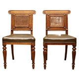 Pair of Oak William IV Side Chair