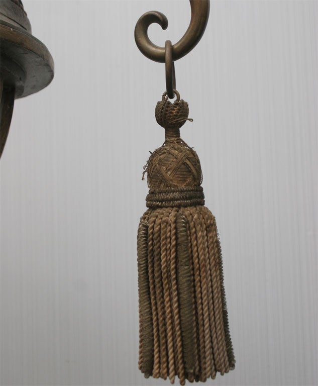 Mid-20th Century Impressive Carved Wood Chandelier For Sale