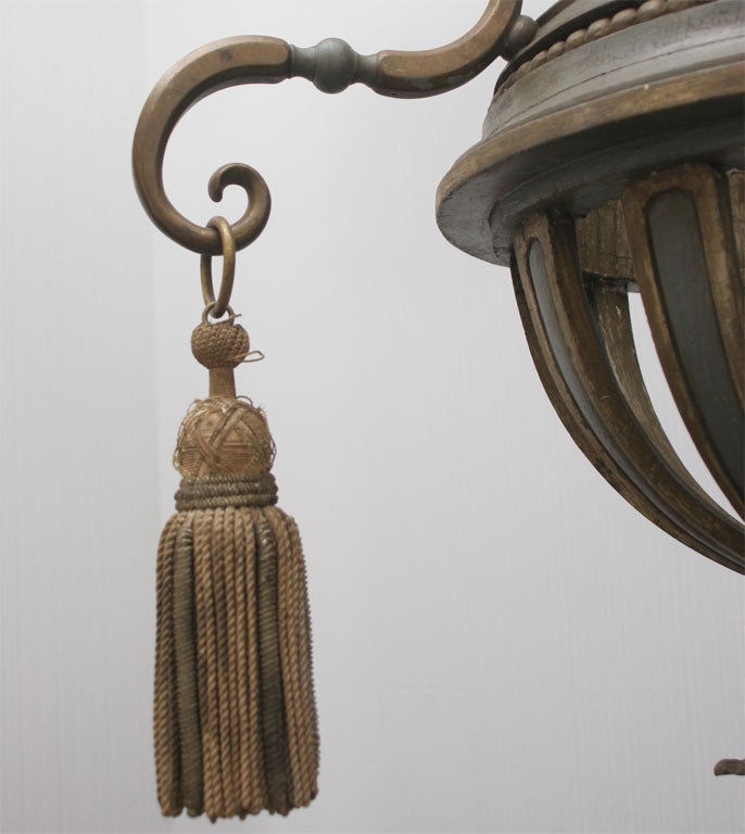 Impressive Carved Wood Chandelier For Sale 1