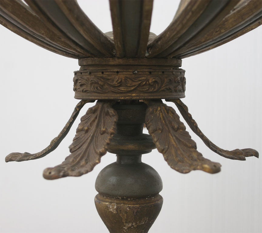 Impressive Carved Wood Chandelier For Sale 2