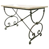 Marble & Wrought Iron Table
