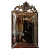 Venetian etched glass mirror