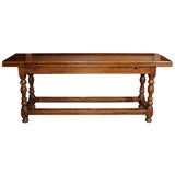 Antique Flip Top Trestle Table