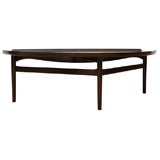 A Finn Juhl for Baker Curve Shaped Wooden Coffee Table.