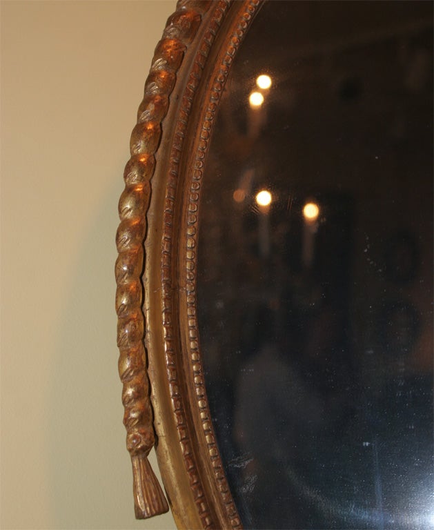 Late 18th Century Adam Period Carved Giltwood Neoclassical Mirror. English, Circa 1775 For Sale