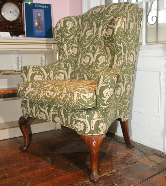 Queen Anne Carved Walnut Wing Chair. English, circa 1710 For Sale at 1stDibs queen anne