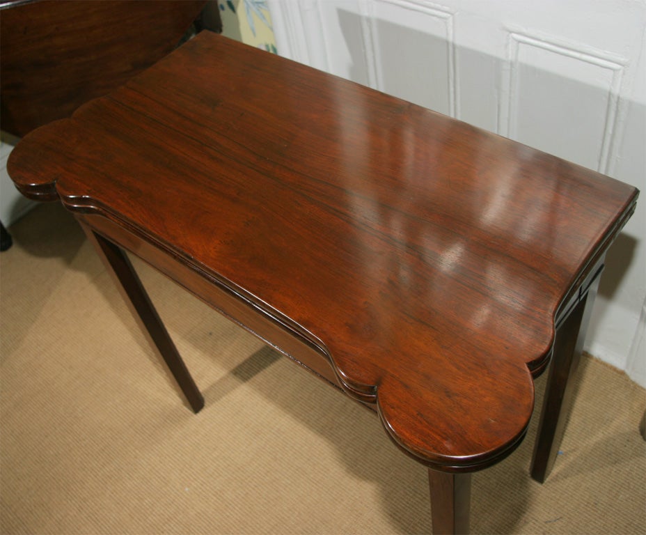 AngloIndian Figured Padouk Wood Concertina Card Table, circa 1740 For