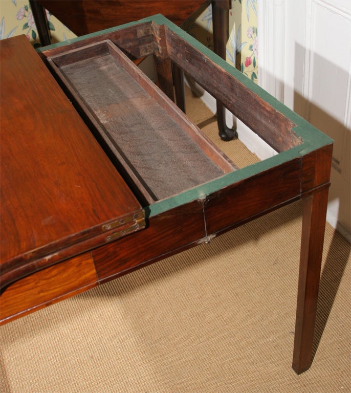 Mid-18th Century Anglo-Indian Figured Padouk Wood Concertina Card Table, circa 1740 For Sale
