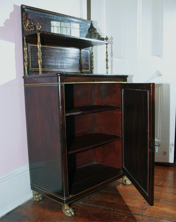 Regency Faux Rosewood Bookcase. English, Circa 1820 For Sale 4