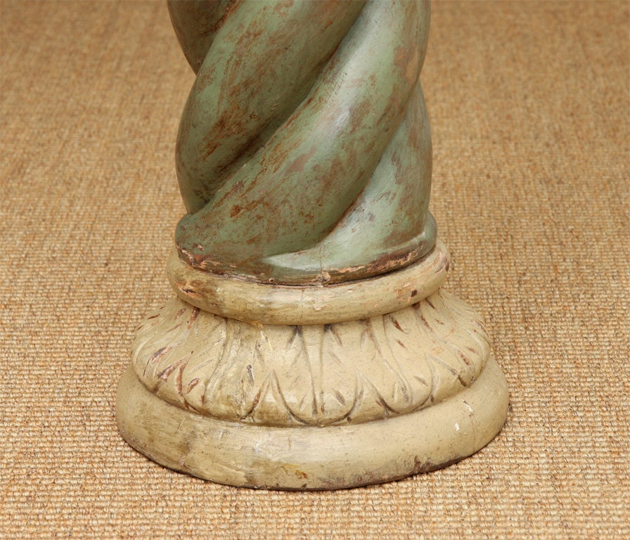 Pair of Early 20th Century French Barley Twist Column Pedestals