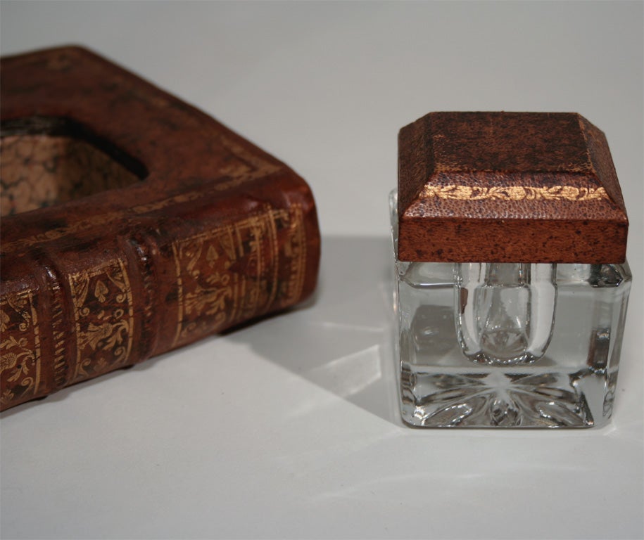 An Early 20th Century Faux Book Inkwell 2