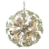Chrome glass star chandelier
