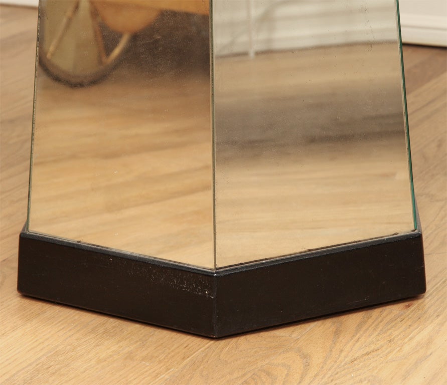Hexagonal mirrored table