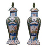 Pair of Delft Vases