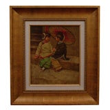 Chinese Children Oil Painting by American Artist Jesse Willard