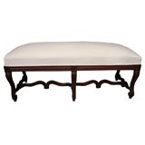 Antique 19th Century French Walnut Bench