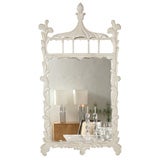 Lacquered Chinoiserie Pagoda Mirror