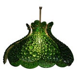 Italian Green Glass Chandelier Italian Green Glass Chandelier