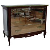 French 1930’s rosewood and mirrored commode