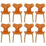 Vintage 8 Arne Jacobsen "Grand Prix" Chairs