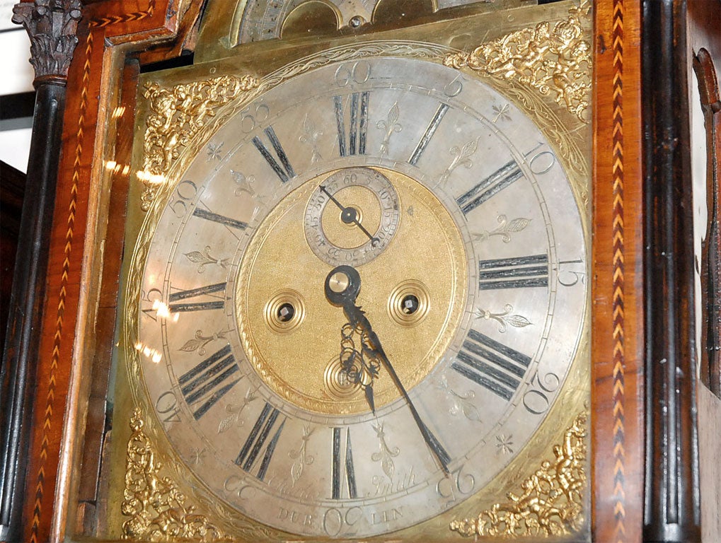 Walnut 18th Century tall case clock by Charles Smith