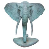 PAIR OF BRONZE ELEPHANT SCULPTURE/ TABLE BASE