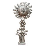 Vintage Donald Drumm Sand Cast Aluminum Clock