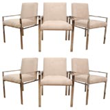 MILO BAUGHMAN SET OF 6 DINING CHAIRS MILO BAUGHMAN SET OF 6 DINING CHAIRS